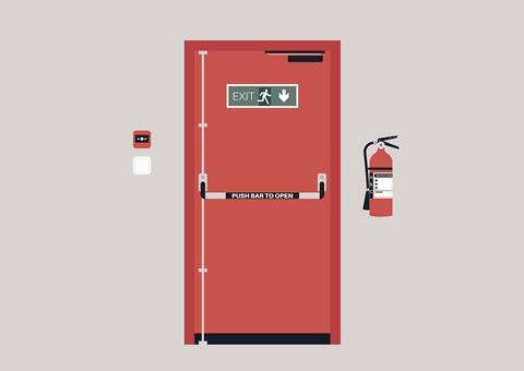 Allegion UK Panic Hardware Graphic
