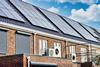 Heat pump technology in row of houses credit Shutterstock