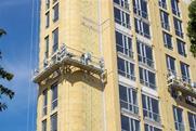 Detail of cradle on a tall building