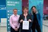 Amy Rees CB, Mayor Claire Ward, Amy Harhoff, CEO of EMCCA